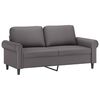 vidaXL Sof&aacute; de 2 lugares 140 cm couro artificial cinza