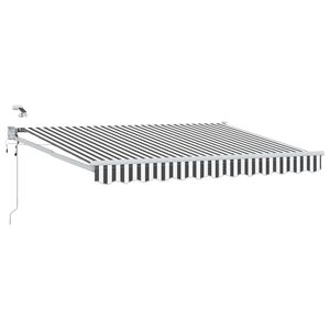 vidaXL Toldo Retr&aacute;til El&eacute;trico Antracite e Branco 3,5 x 2 m