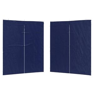 vidaXL Lateral de Tenda para Festa 2 unid. 200 x 195 cm Azul PE e A&ccedil;o