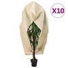 vidaXL Coberturas para plantas com fecho 10 pcs 70 g/m&sup2; 2,36x2 m