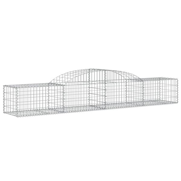 vidaXL Cestos gabião arqueados 8 pcs 300x50x40/60 cm ferro galvanizado