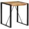 vidaXL Mesa de jantar 70x70x75 cm madeira de mangueira &aacute;spera maci&ccedil;a
