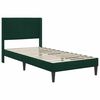 vidaXL Estrutura da Cama com colch&atilde;o Verde Escuro 100 x 200 cm Veludo