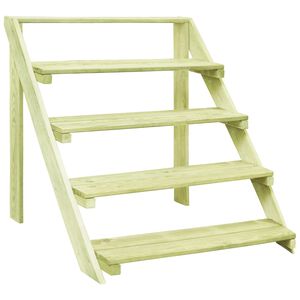 vidaXL Suporte para plantas 80x80x80 cm madeira de pinho impregnada