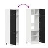 vidaXL Arm&aacute;rio suspenso Lyon Carvalho Preto 60 x 31 x 207 cm