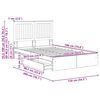 vidaXL Cama com Armazenamento com gaveta Carvalho Sonoma 135 x 190 cm