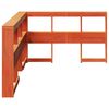 vidaXL Estante cabeceira forma de L 120 cm pinho maci&ccedil;o castanho-mel
