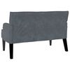 vidaXL Banco Chesterfield Cinza Escuro 112 x 65.5 x 75 cm Veludo