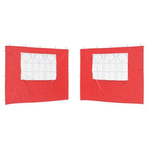 vidaXL Lateral de Tenda para Festa 2 unid. 300 x 195 cm Vermelho