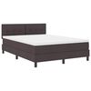 vidaXL Cama Box com colch&atilde;o Marrom Escuro 140 x 190 cm tecido