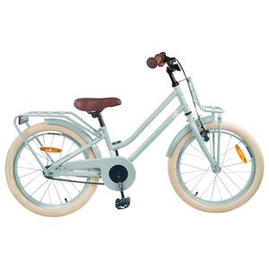 vidaXL Bicicleta Infantil 18 Polegadas para 5-7 anos Verde Claro