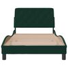 vidaXL Estrutura de cama sem colch&atilde;o 100x200 cm veludo verde-escuro
