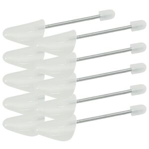 vidaXL Tensores de cal&ccedil;ado 5 pares EU 35-38 pl&aacute;stico branco
