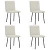 vidaXL Cadeiras de jantar 4 pcs veludo cor creme