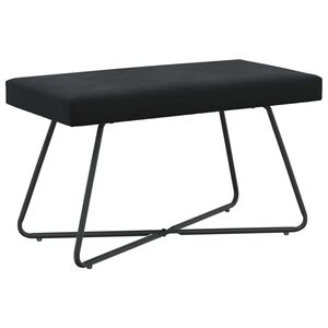 vidaXL banco Preto 80 x 40 x 45 cm Veludo