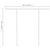 vidaXL Toldo retr&aacute;til manual com postes 3x2,5 m cor creme