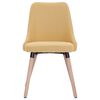 vidaXL Cadeiras de jantar 4 pcs tecido amarelo