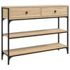 vidaXL Mesa consola 100x25x75 cm derivados de madeira carvalho sonoma