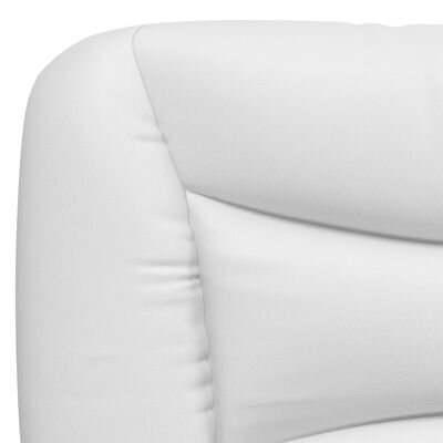 vidaXL Estrutura de cama c/ luzes LED 90x190cm couro artificial branco