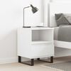 vidaXL Mesa de cabeceira 40x35x50 cm derivados de madeira branco