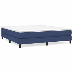 vidaXL Estrutura de cama com molas 180x200 cm tecido azul