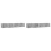 vidaXL Arm&aacute;rios parede 2 pcs 99x18x16,5cm deriv. madeira cinza cimento