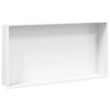 vidaXL Nicho parede p/ duche 62x32x9 cm a&ccedil;o inoxid&aacute;vel branco mate