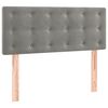 vidaXL Cabeceira de cama veludo 90x5x78/88 cm cinzento-claro