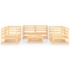 vidaXL 7 pcs conjunto lounge de jardim pinho maciço