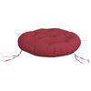 vidaXL Almofad&atilde;o redondo &Oslash; 60 x11 cm tecido oxford vermelho tinto