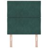 vidaXL Cabeceira com cabeceira Verde-escuro 80 cm Veludo