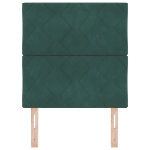 vidaXL Cabeceira com cabeceira Verde-escuro 80 cm Veludo