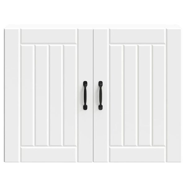 vidaXL Arm&aacute;rio de parede da cozinha Lucca derivados de madeira branco