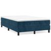 vidaXL Cama boxspring com colch&atilde;o 120x190 cm veludo azul-escuro