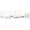 vidaXL 8 pcs conjunto sof&aacute;s de jardim pinho maci&ccedil;o branco