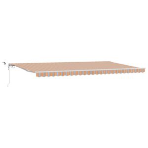 vidaXL Toldo retr&aacute;til Multicolor 600 &times; 350 cm Poli&eacute;ster