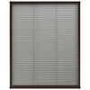 vidaXL Tela anti-insetos plissada p/ janela 80x100cm alum&iacute;nio castanho
