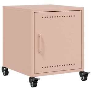 vidaXL Mesa de cabeceira 36x38,5x43,5 cm a&ccedil;o rosa