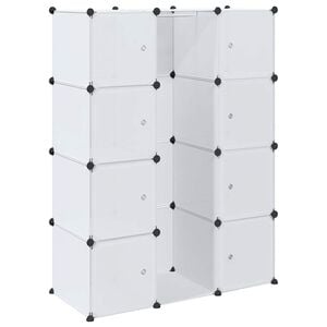 vidaXL Arm&aacute;rio pl&aacute;stico modular 9 gavetas 109x36,5x143 cm branco