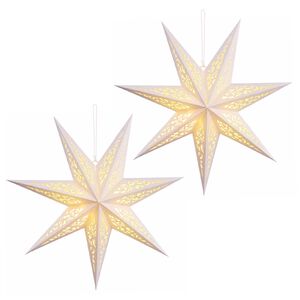 vidaXL Ilumina&ccedil;&atilde;o de Natal RAAHE 2 unid. 10 LED Branco quente
