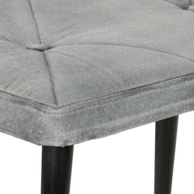 vidaXL Cadeira de baloiço com apoio de pés lona vintage cinzento