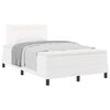 vidaXL Cama Box com colch&atilde;o Branco 120 x 190 cm Couro sint&eacute;tico