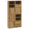 vidaXL M&oacute;veis de apoio 4 pcs ODDA 40x24x79 cm pinho de madeira maci&ccedil;a