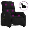vidaXL Poltrona de massagens reclin&aacute;vel el&eacute;trica microfibra preto