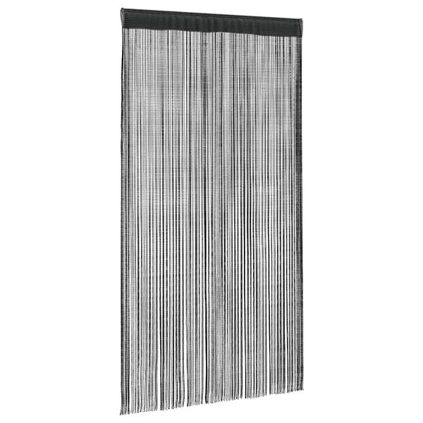 vidaXL Cortinas de fios 2 pcs 100x250 cm preto