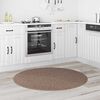 vidaXL Tapete Shaggy Antiderrapante Castanho 120 x 120 cm PP