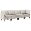 vidaXL Conjunto de M&oacute;veis para Sala de Estar 4 pcs Avel&atilde; Tecido