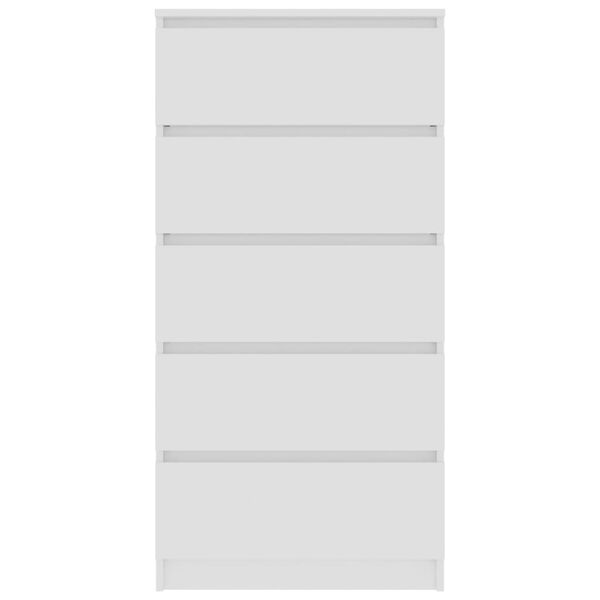 vidaXL Aparador c/ gavetas 60x35x121 cm contraplacado branco