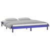 vidaXL Estrutura cama c/ LED pequena casal 120x190 cm pinho cinza