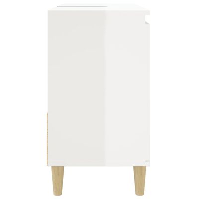 vidaXL Armário casa 65x33x60 cm derivados de madeira branco brilhante